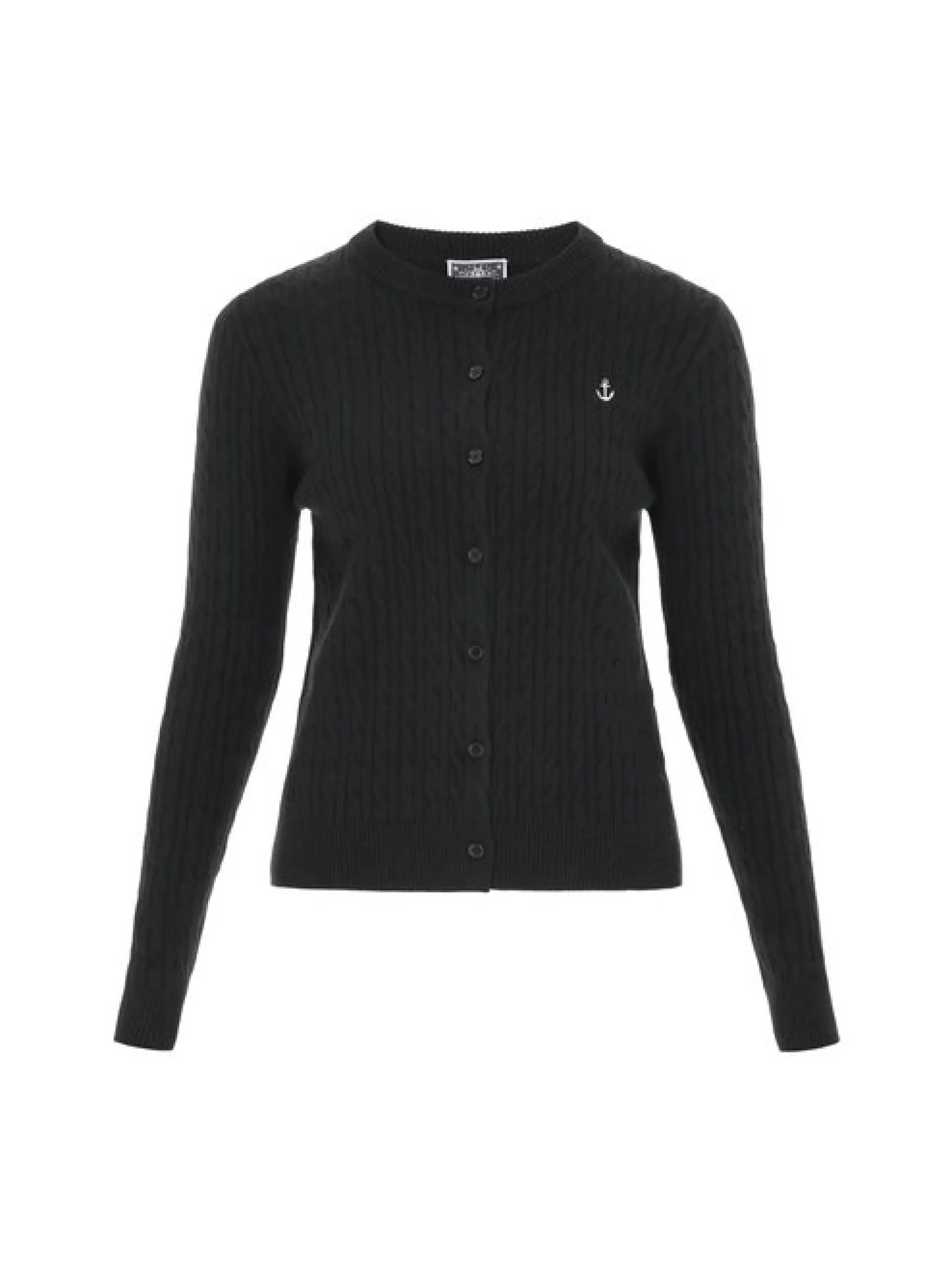 Dreimaster Damen Strickjacke in schwarz