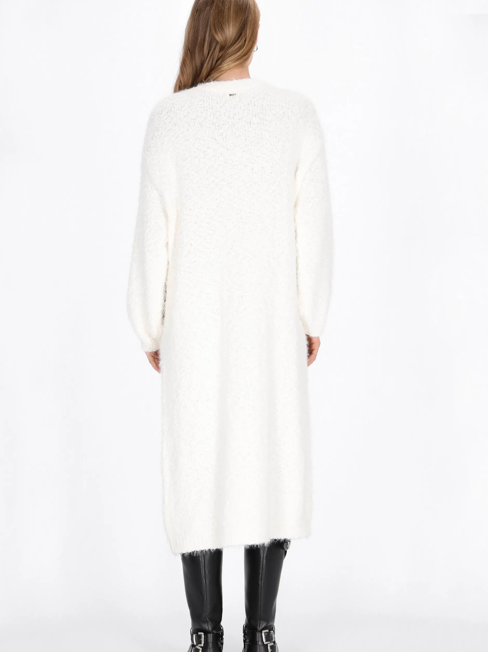 Dreimaster Damen Strickjacke in weiß