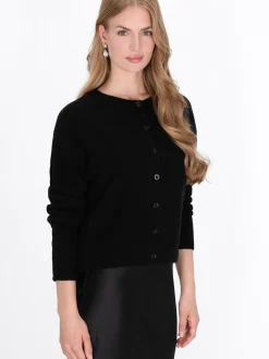 Dreimaster Damen Strickjacke in schwarz