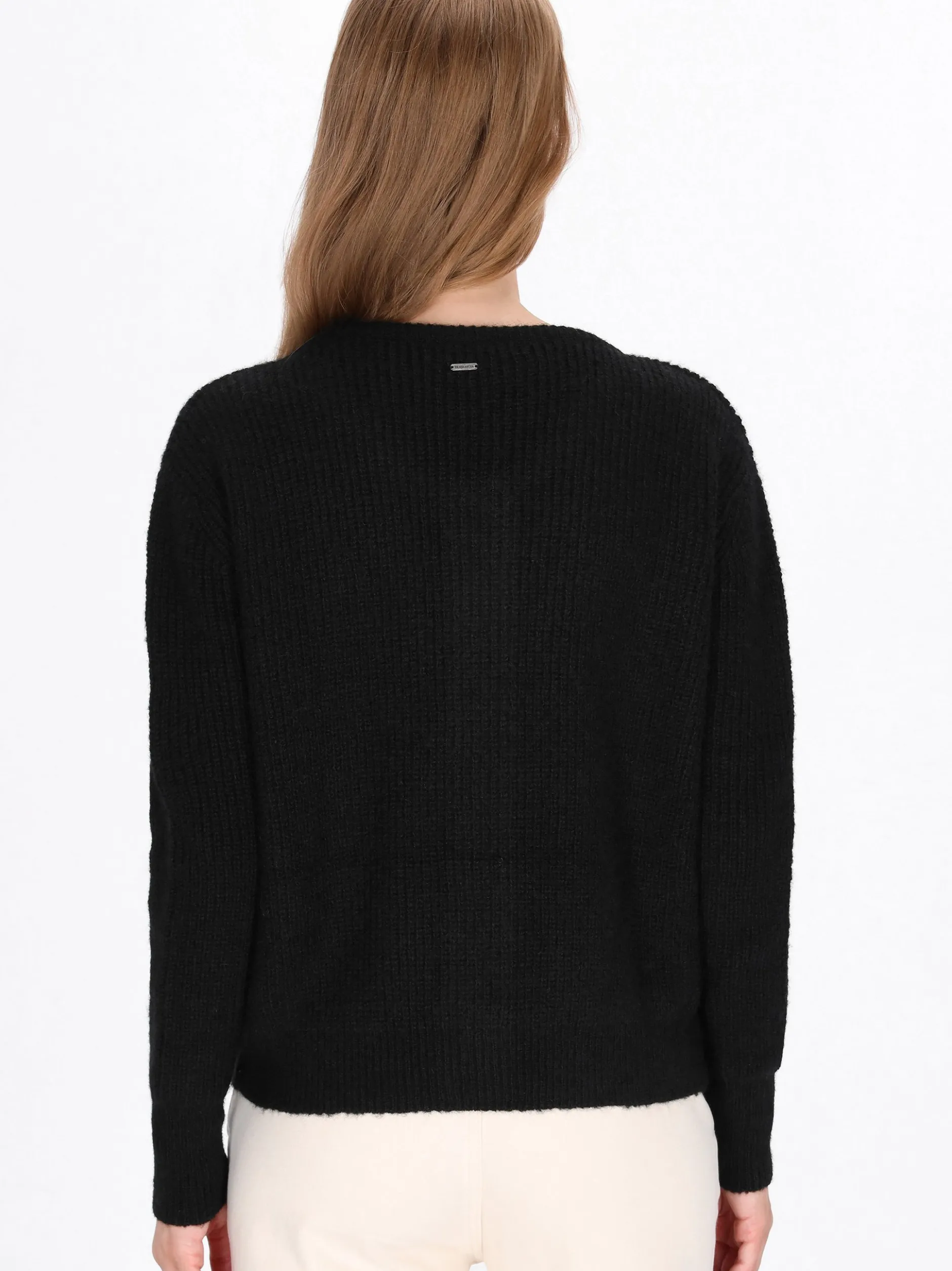 Dreimaster Damen Strickjacke in schwarz