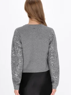 Dreimaster Damen Strickjacke in grau