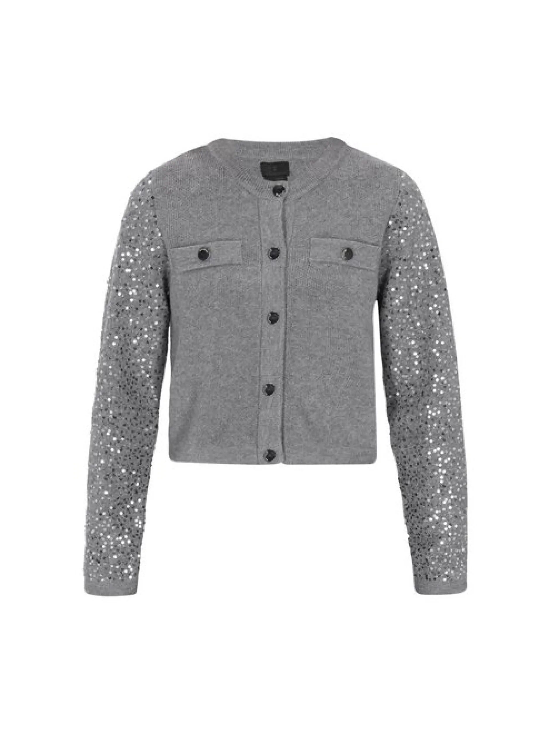 Dreimaster Damen Strickjacke in grau