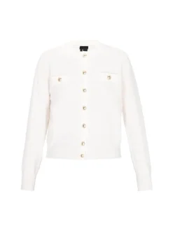 Dreimaster Damen Strickjacke in weiß