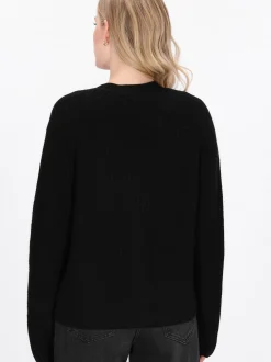 Dreimaster Damen Strickjacke in schwarz