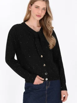 Dreimaster Damen Strickjacke in schwarz