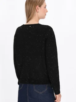 Dreimaster Damen Strickjacke in schwarz