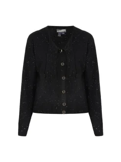 Dreimaster Damen Strickjacke in schwarz