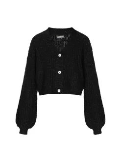 Dreimaster Damen Strickjacke in schwarz
