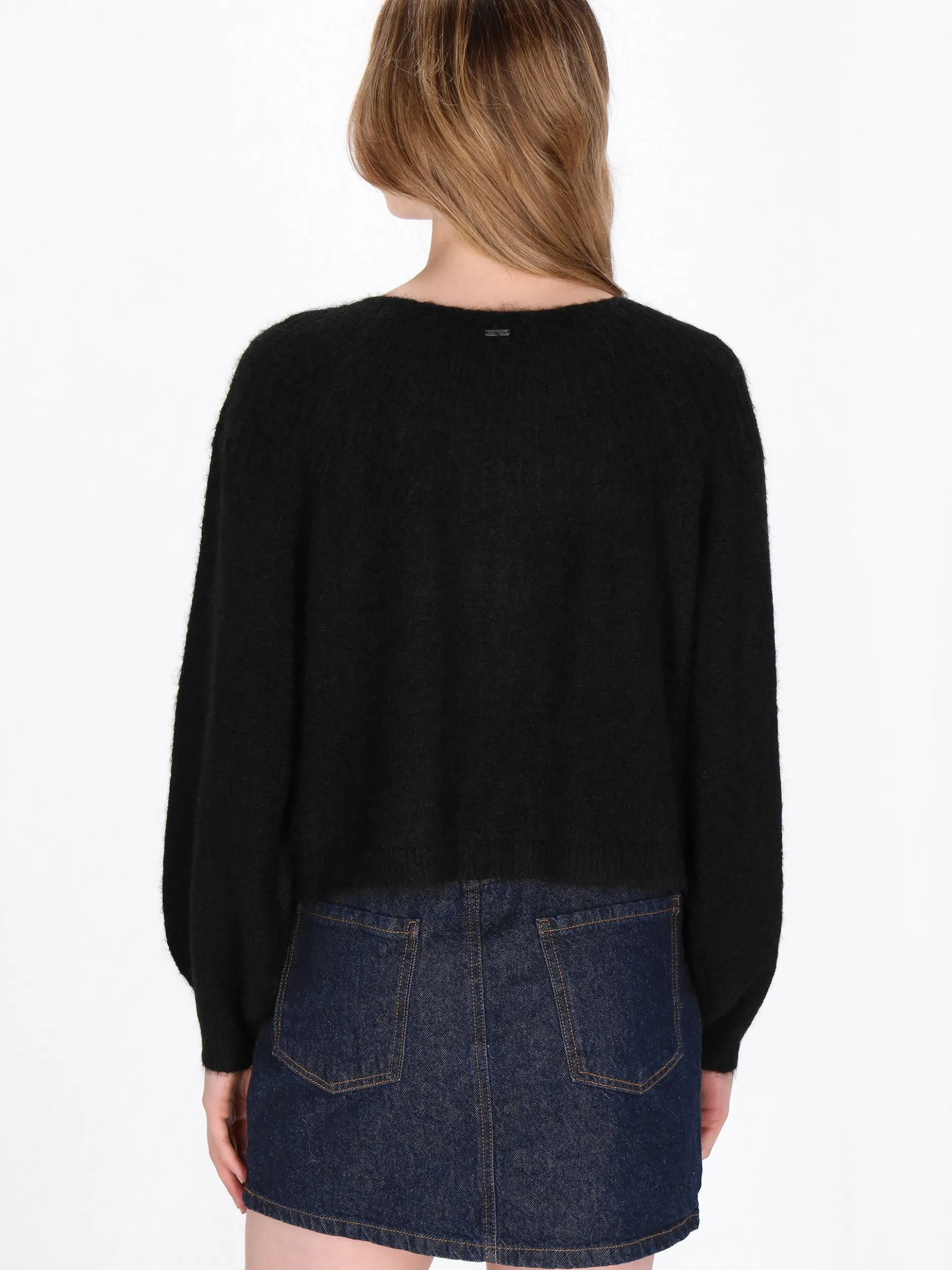 Dreimaster Damen Strickjacke in schwarz