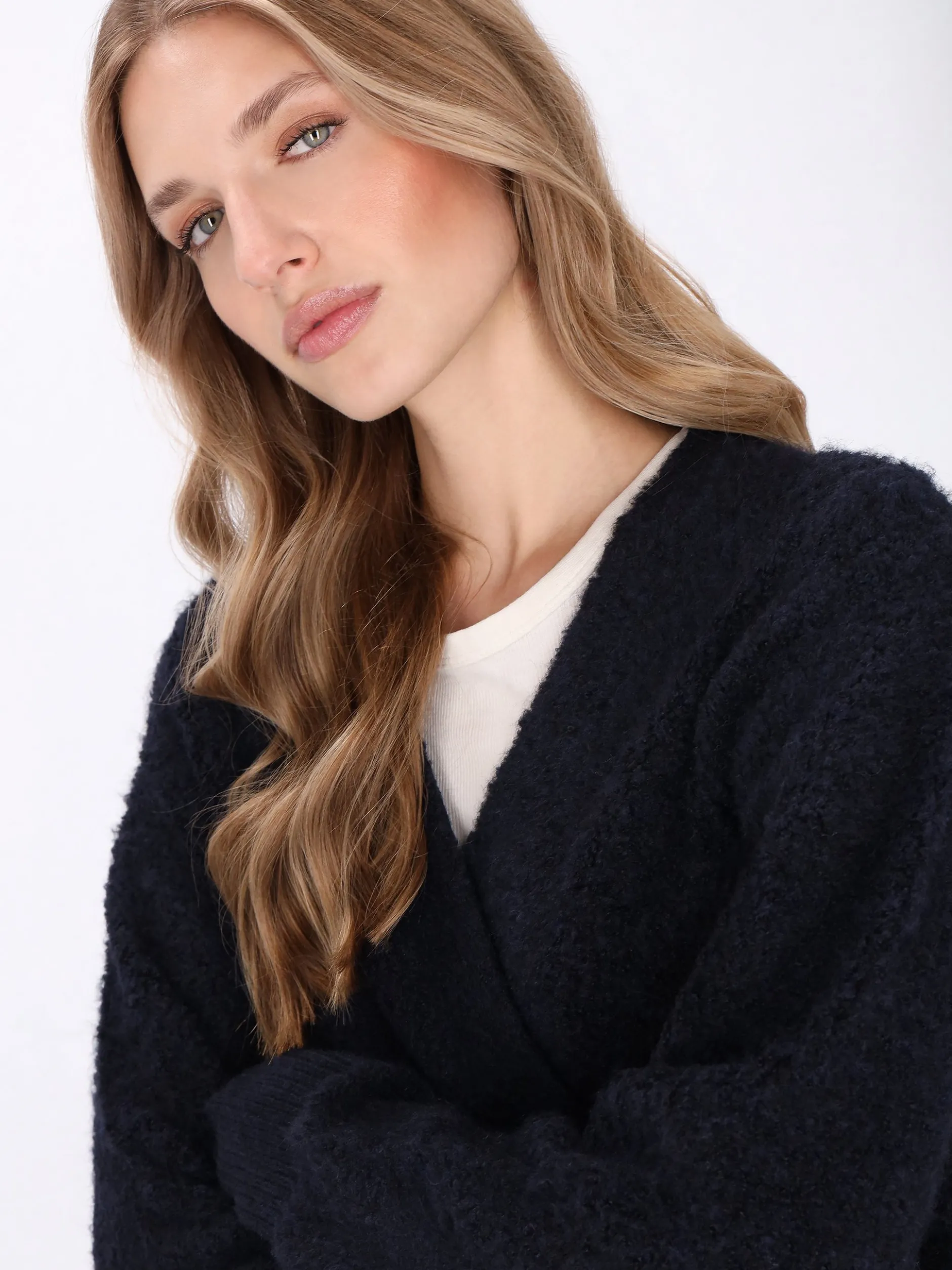 Dreimaster Damen Strickjacke in marine