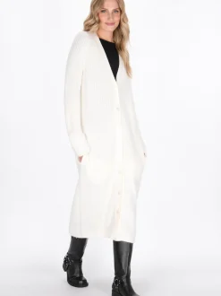 Dreimaster Damen Strickjacke in weiß