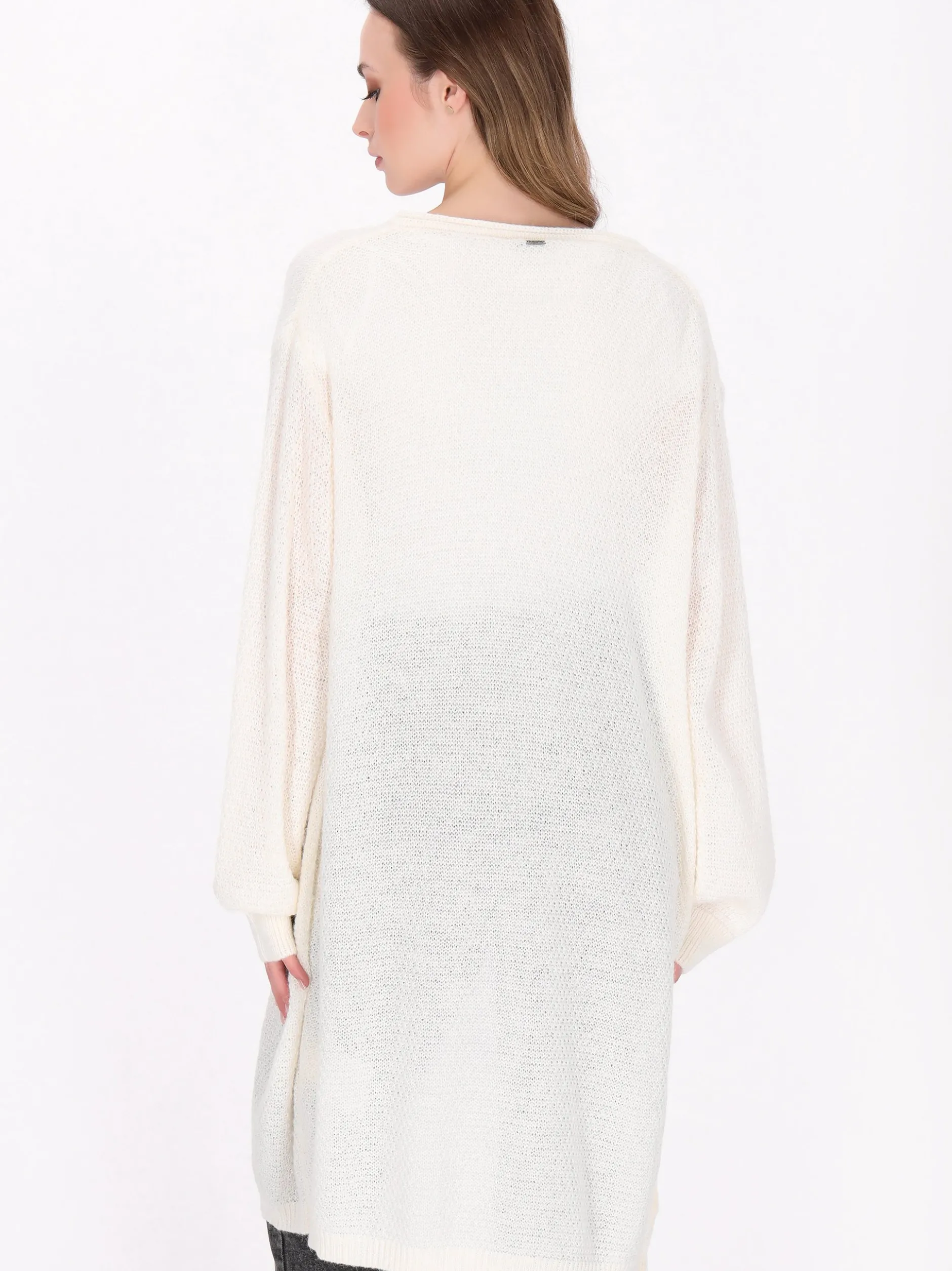 Dreimaster Damen Strickjacke in weiß