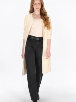 Dreimaster Damen Strickjacke in weiß