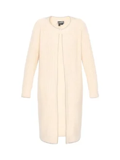 Dreimaster Damen Strickjacke in weiß