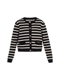 Dreimaster Damen Strickjacke in schwarz