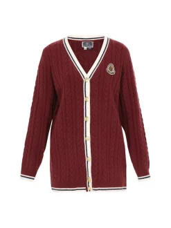 Dreimaster Damen Strickjacke in rot