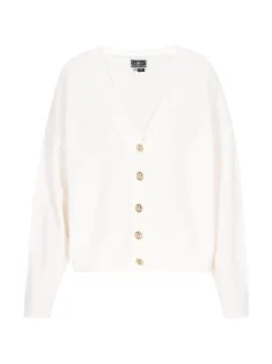 Dreimaster Damen Strickjacke in weiß