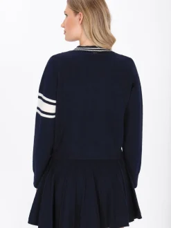 Dreimaster Damen Strickjacke in marine