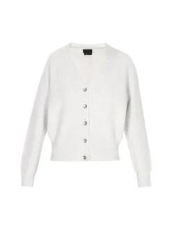 Dreimaster Damen Strickjacke in weiß