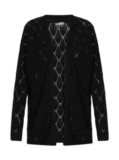 Dreimaster Damen Strickjacke in schwarz