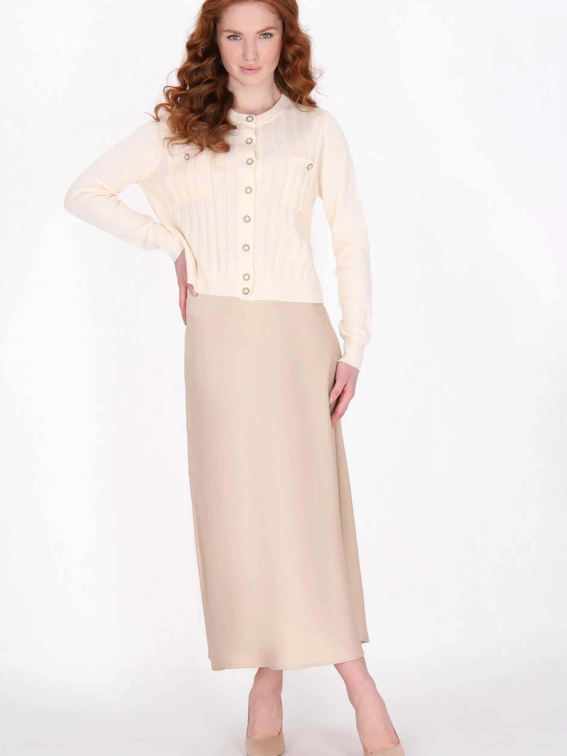 Dreimaster Damen Strickjacke in weiß