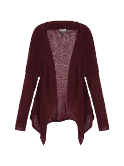 Dreimaster Damen Strickjacke in bordeaux