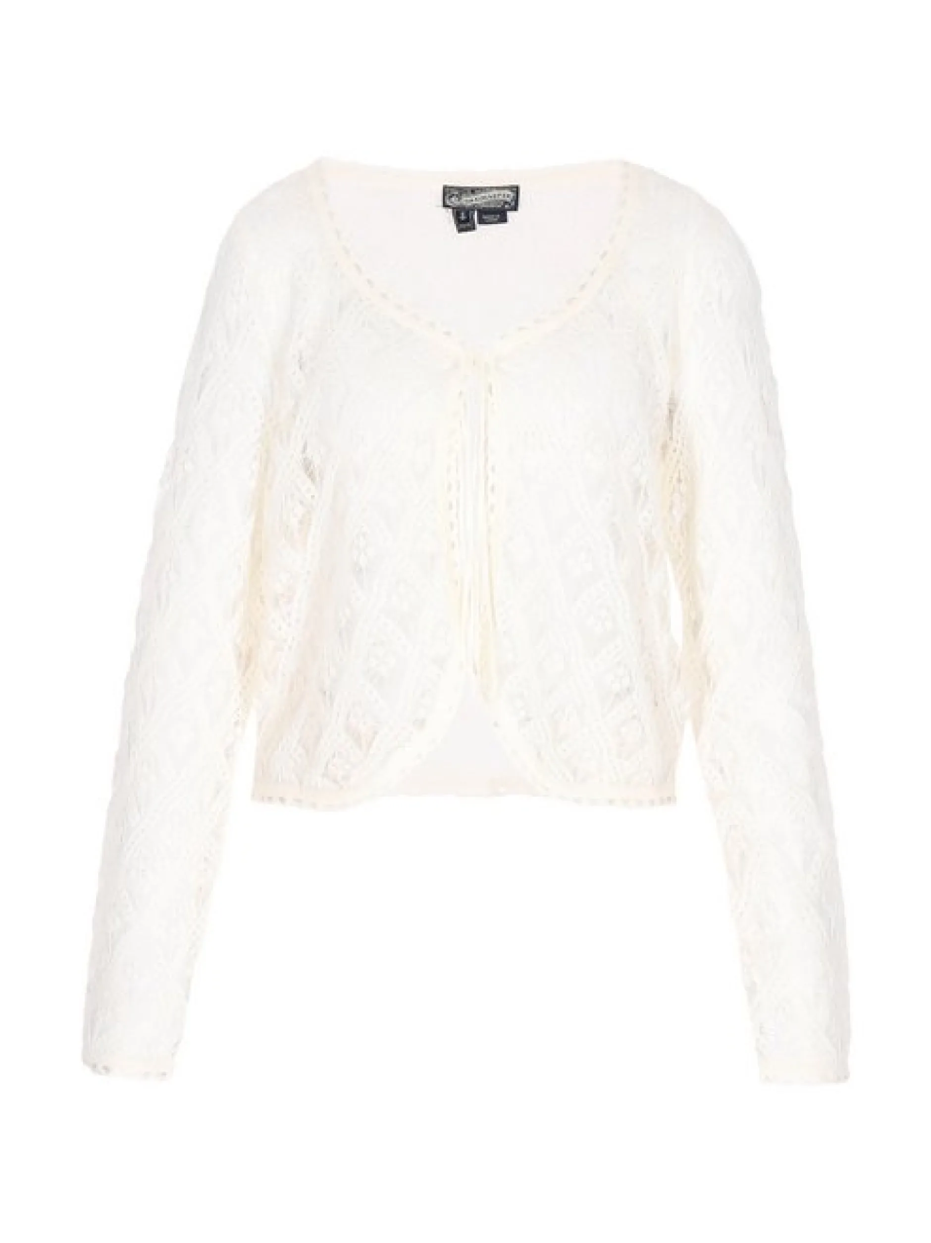 Dreimaster Damen Strickjacke in weiß