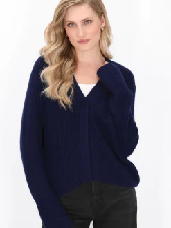 Dreimaster Damen Strickjacke in marine