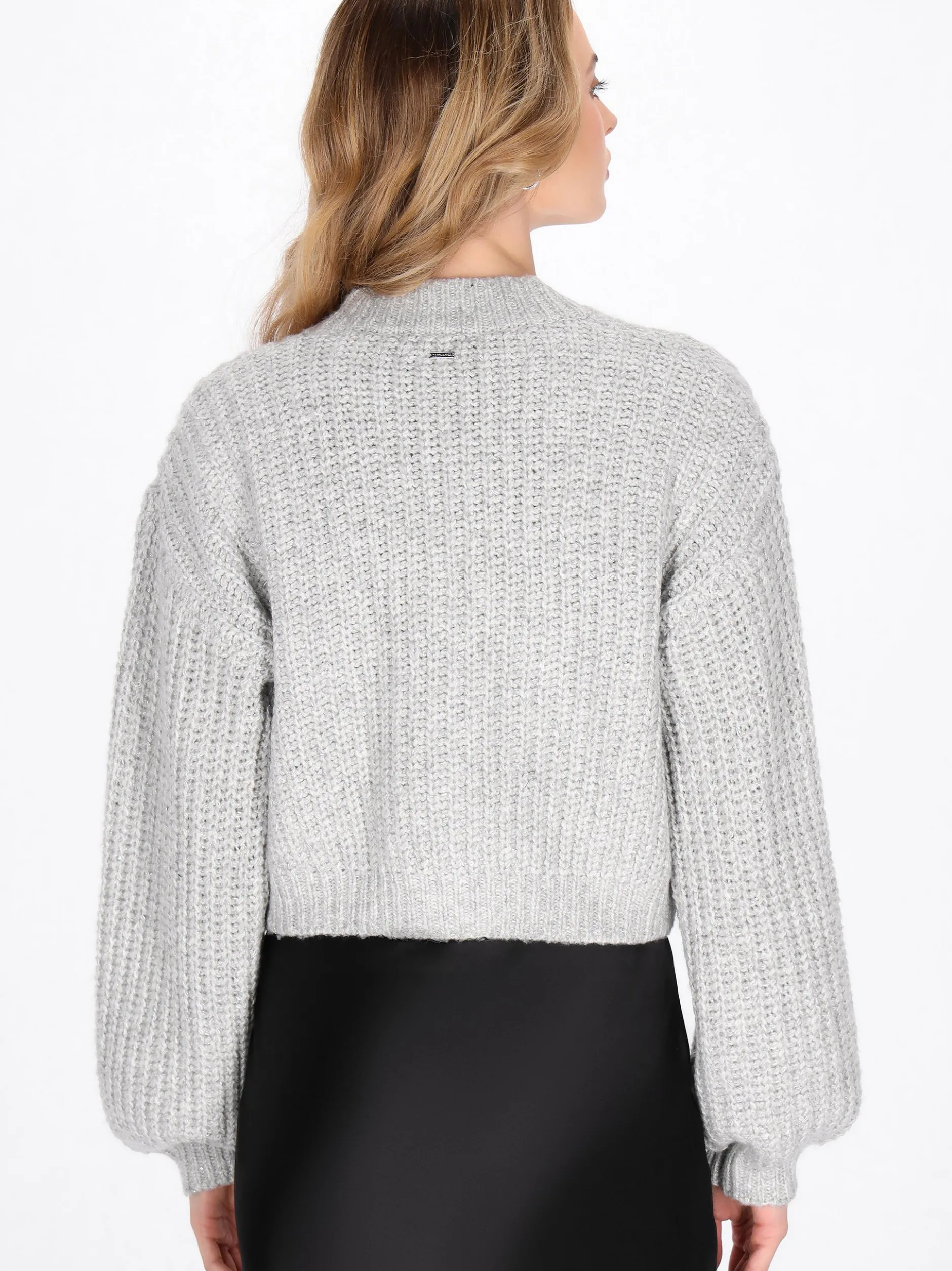 Dreimaster Damen Strickjacke in grau