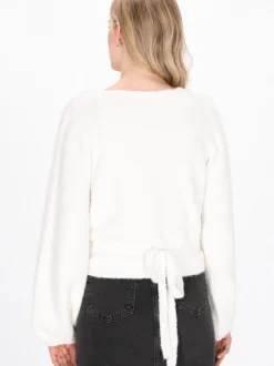 Dreimaster Damen Strickjacke in weiß