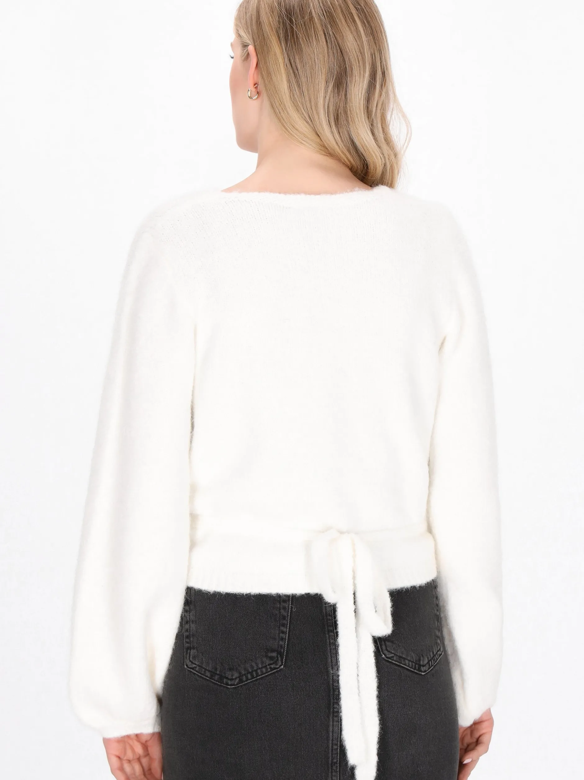 Dreimaster Damen Strickjacke in weiß