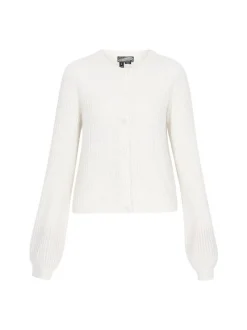 Dreimaster Damen Strickjacke in weiß