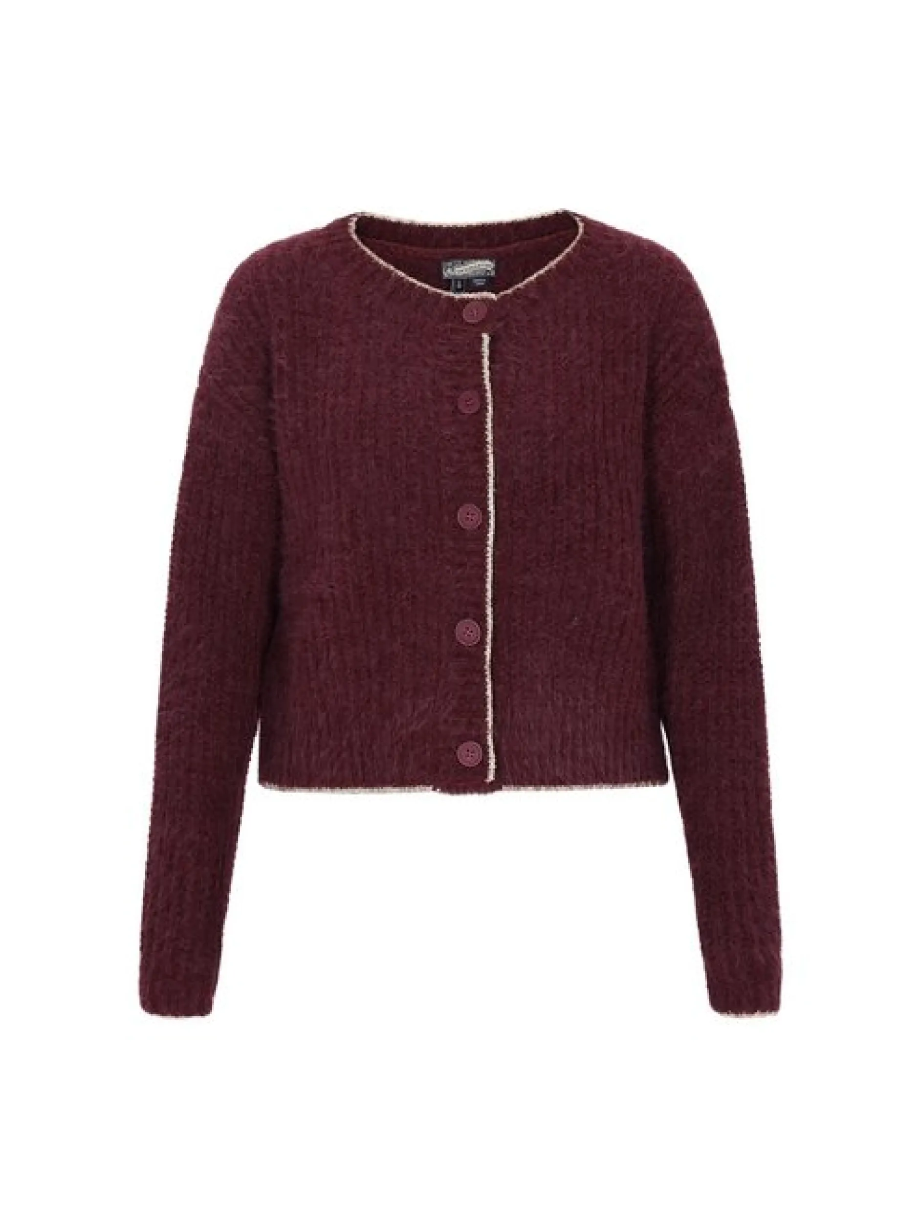 Dreimaster Damen Strickjacke in bordeaux