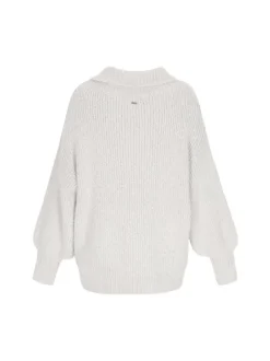 Dreimaster Damen Strickjacke in grau