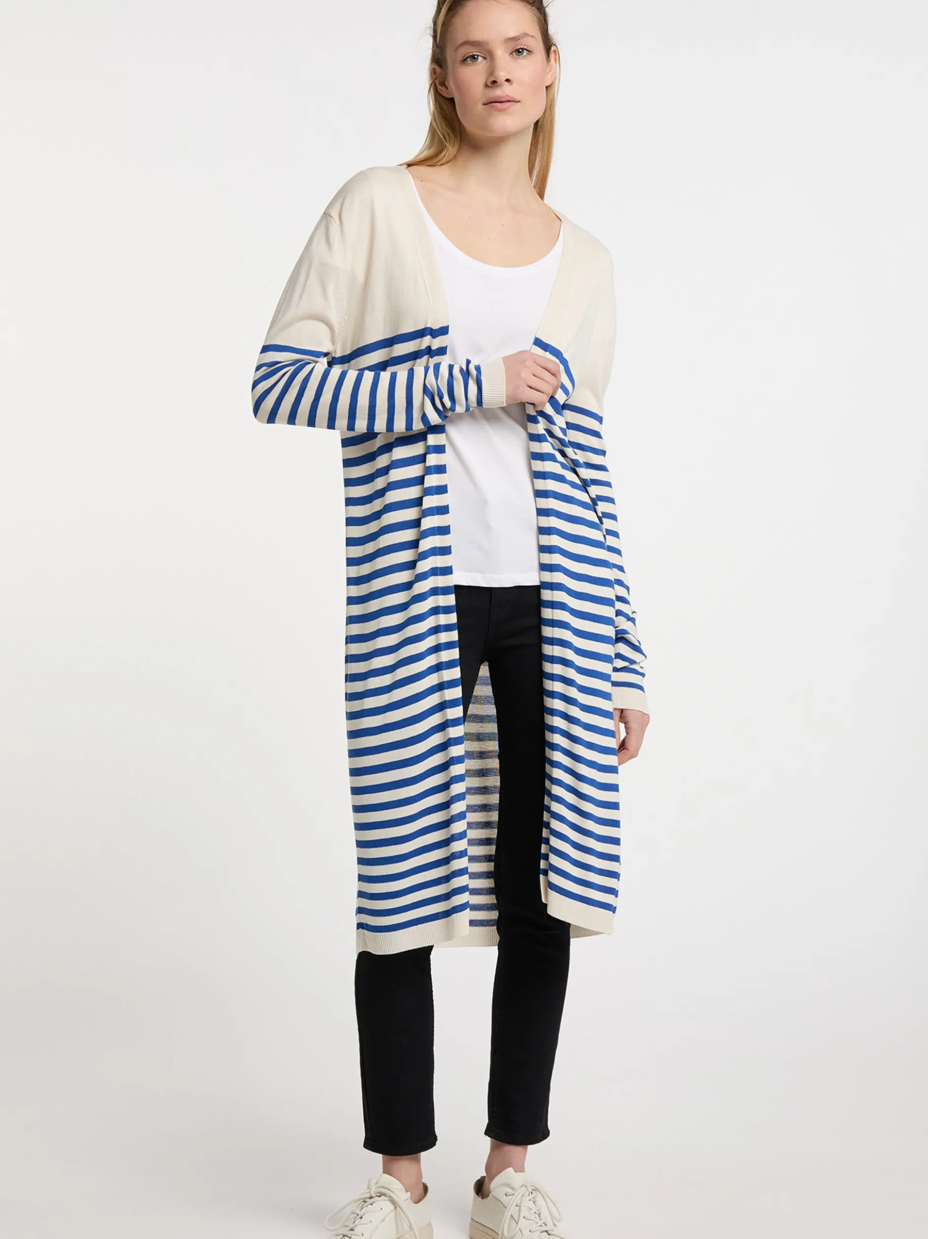 Dreimaster Damen Strickjacke in blau