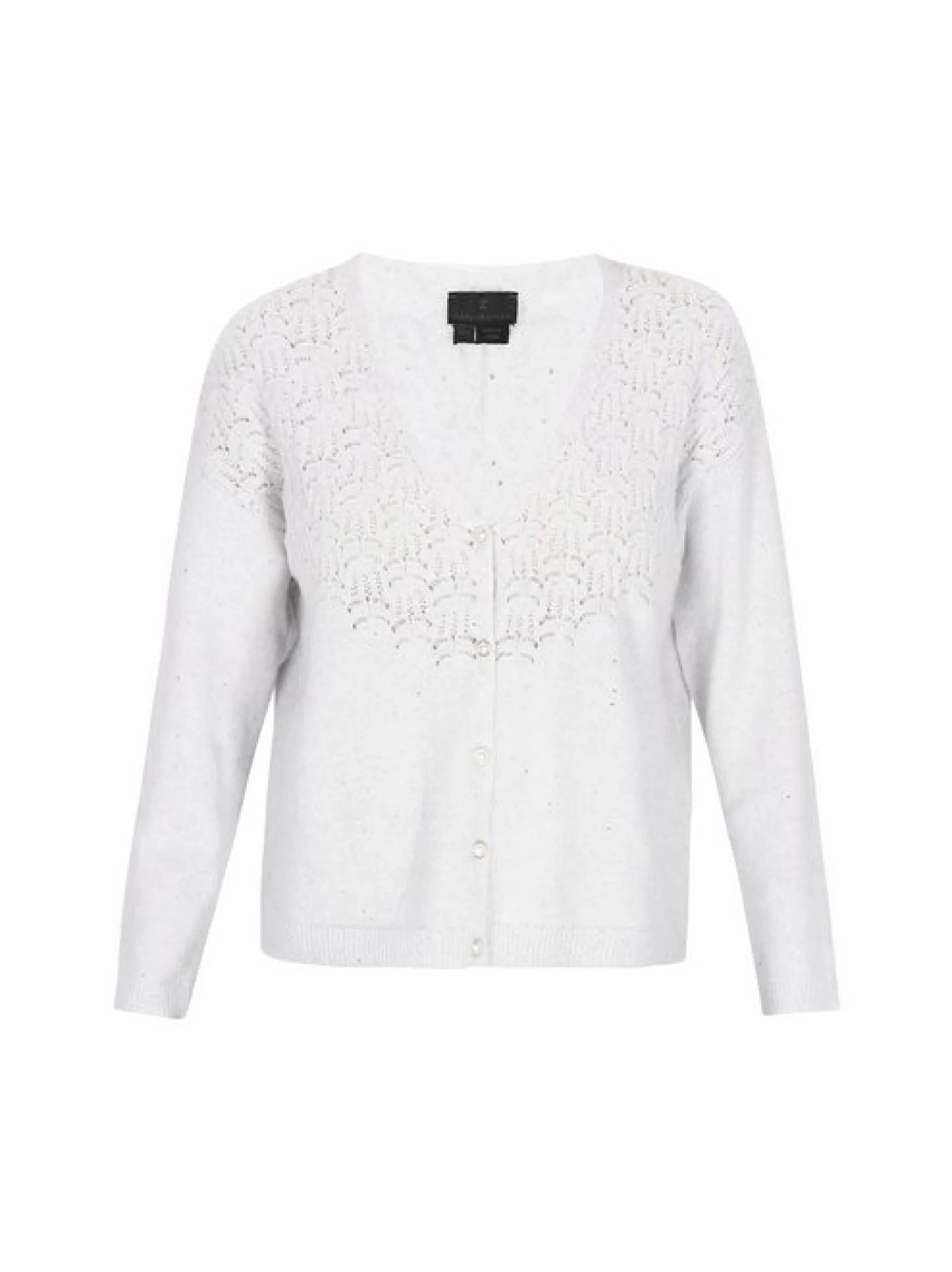 Dreimaster Damen Strickjacke in weiß