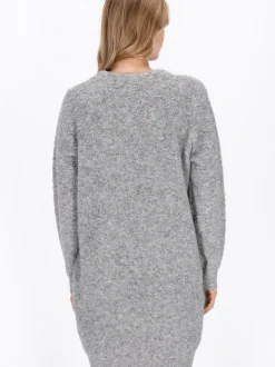 Dreimaster Damen Strickjacke in grau