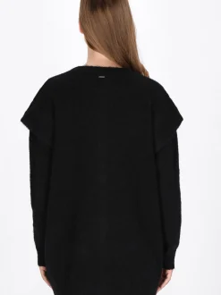 Dreimaster Damen Strickjacke in schwarz