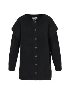 Dreimaster Damen Strickjacke in schwarz