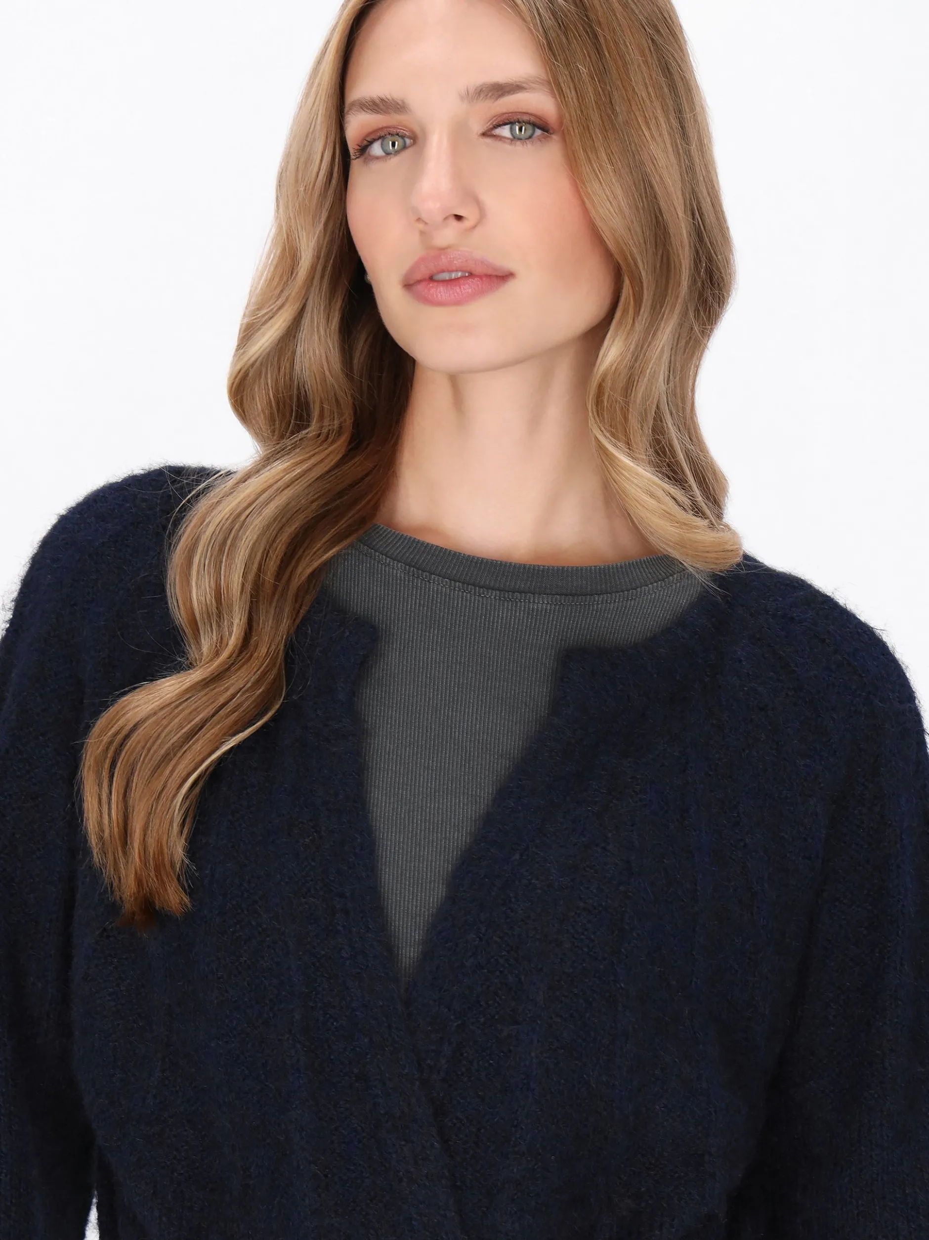 Dreimaster Damen Strickjacke in marine