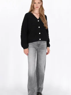 Dreimaster Damen Strickjacke in schwarz