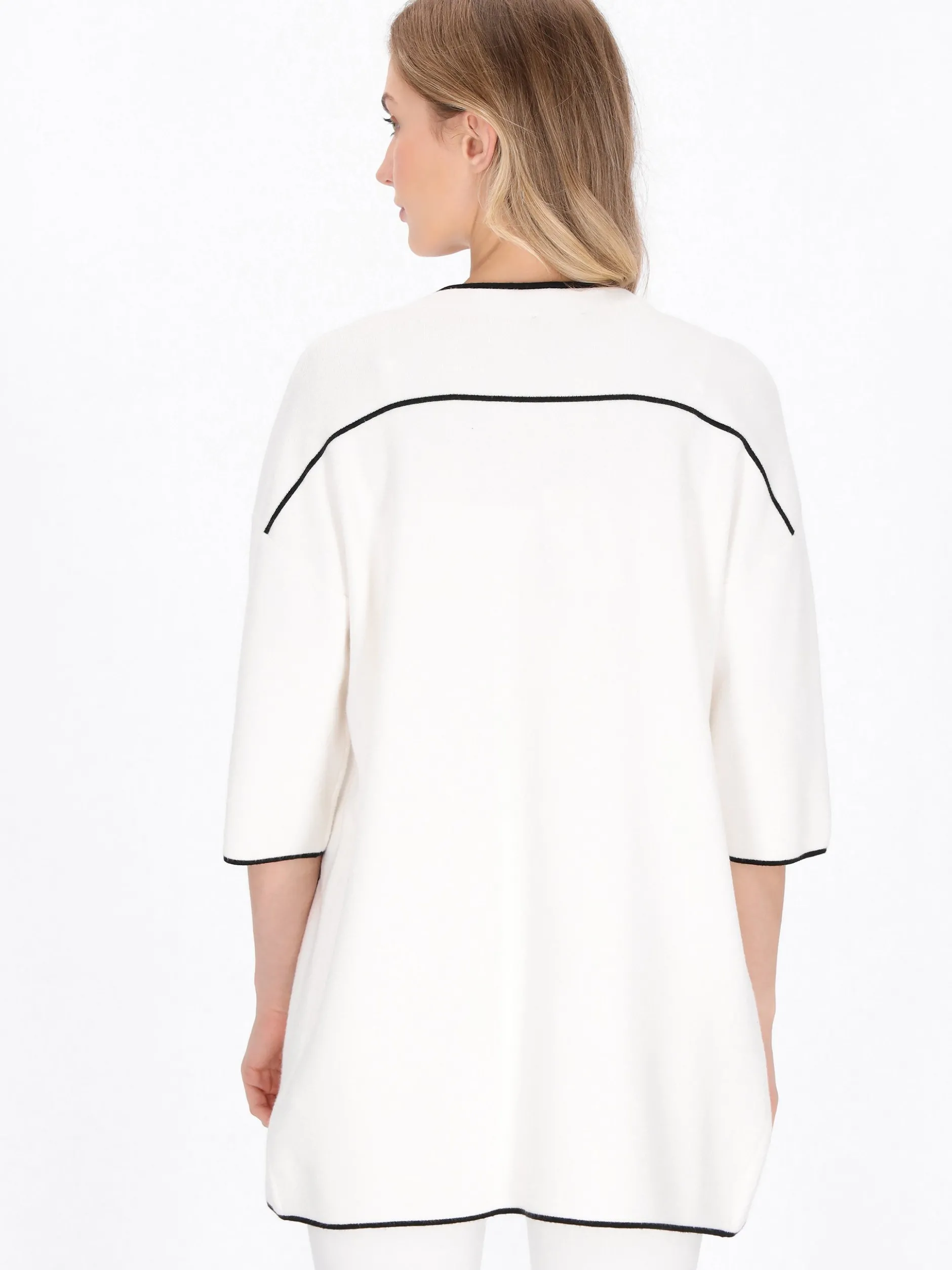 Dreimaster Damen Strickjacke in weiß