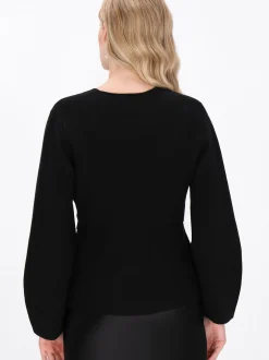 Dreimaster Damen Strickjacke in schwarz
