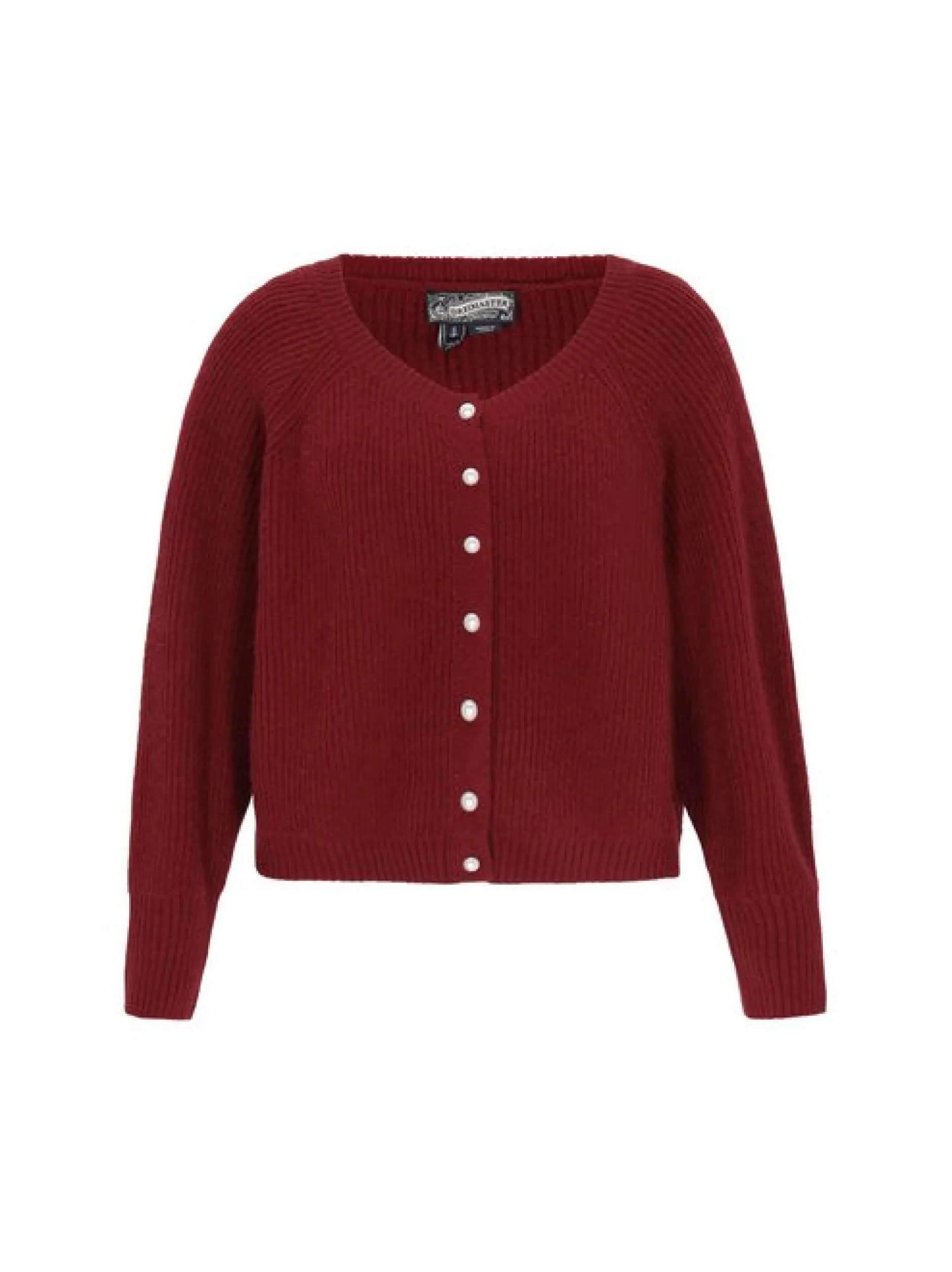 Dreimaster Damen Strickjacke in bordeaux