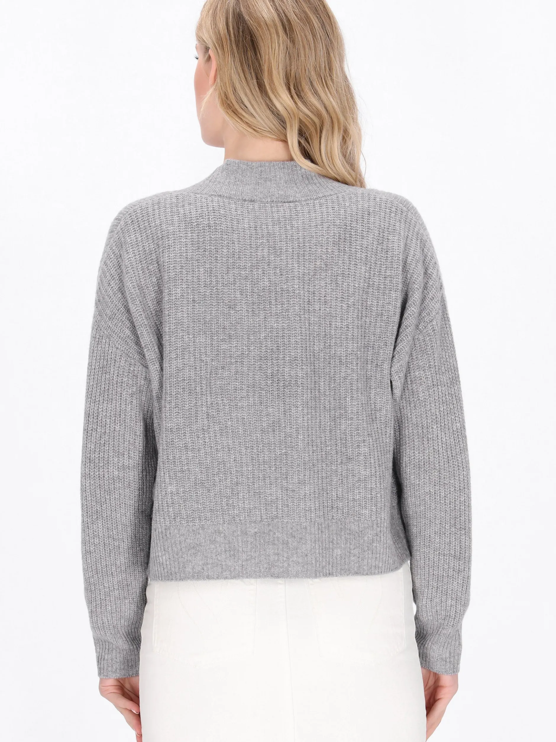 Dreimaster Damen Strickjacke in grau