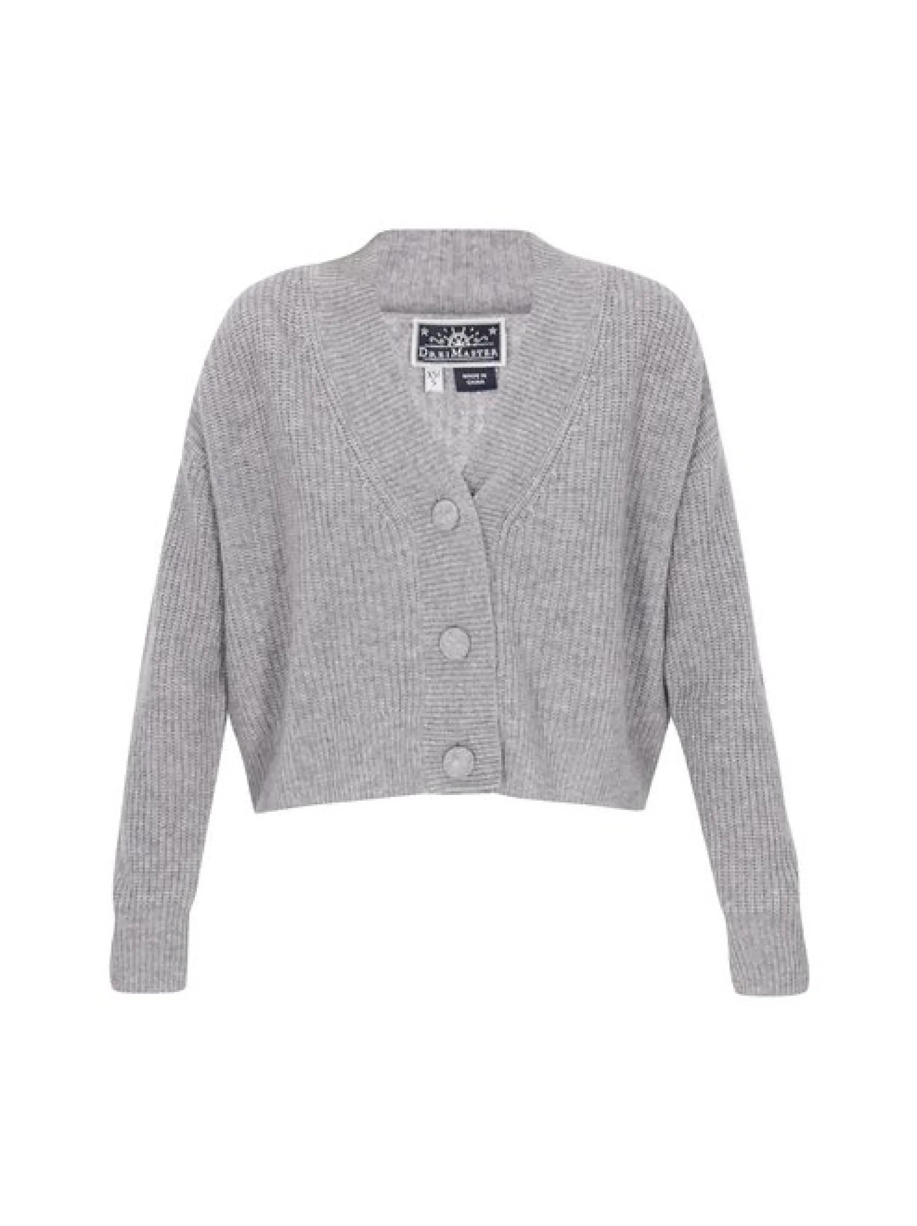 Dreimaster Damen Strickjacke in grau