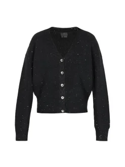 Dreimaster Damen Strickjacke in schwarz