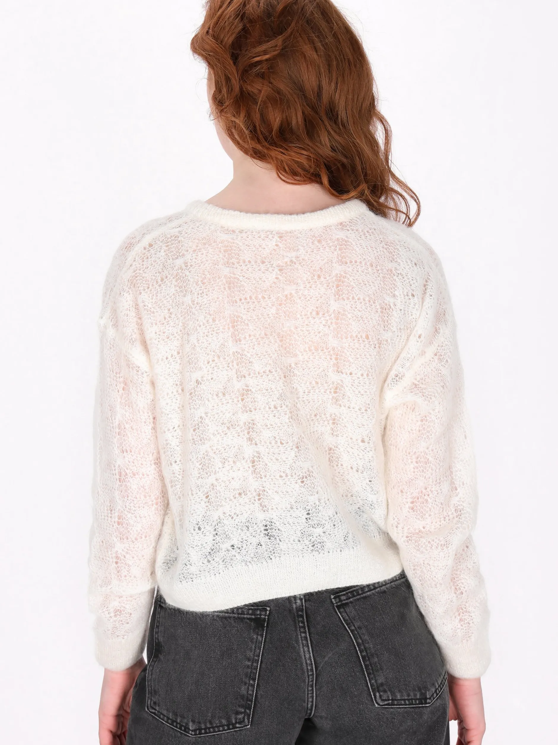 Dreimaster Damen Strickjacke in weiß