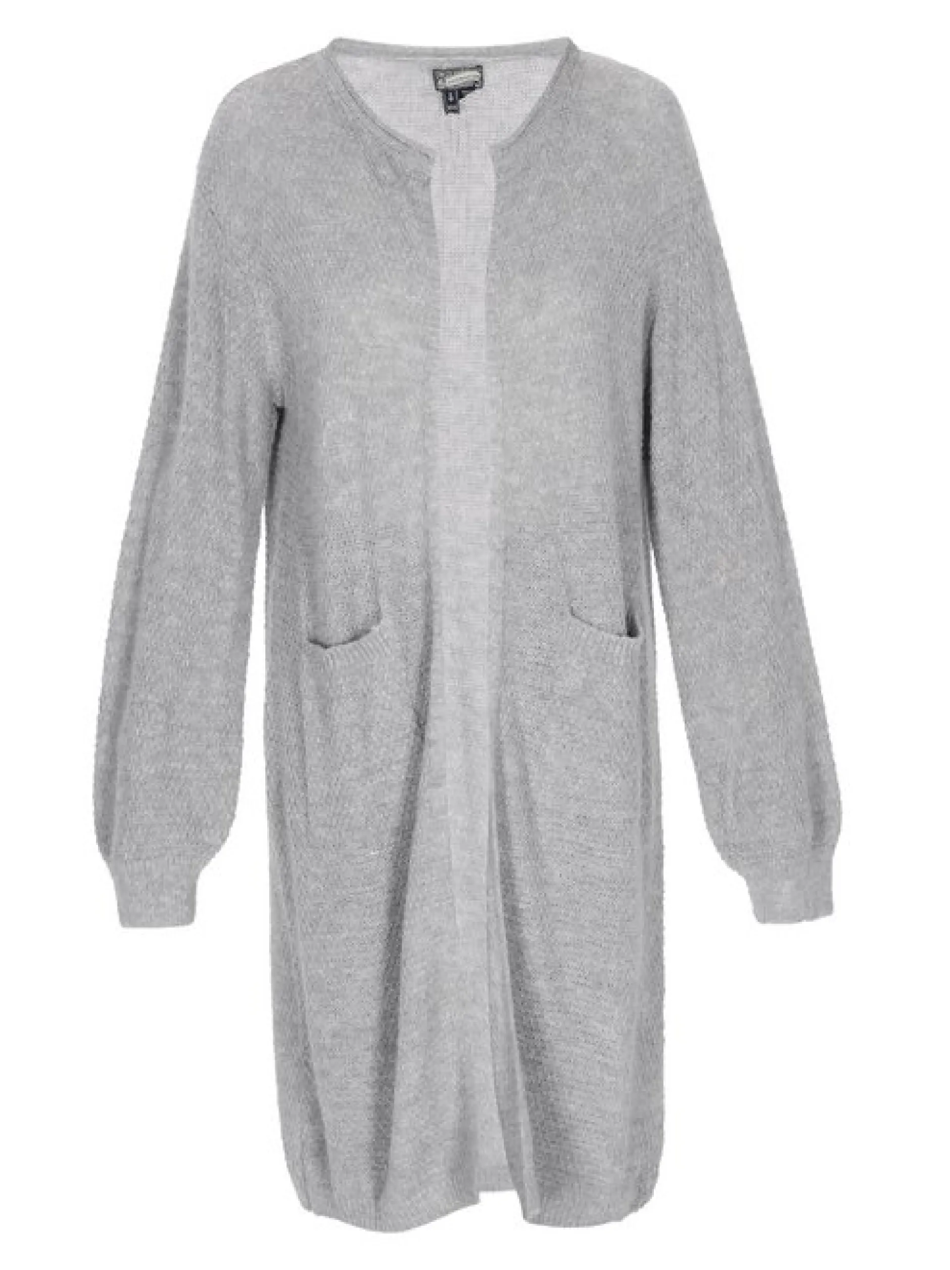 Dreimaster Damen Strickjacke in grau