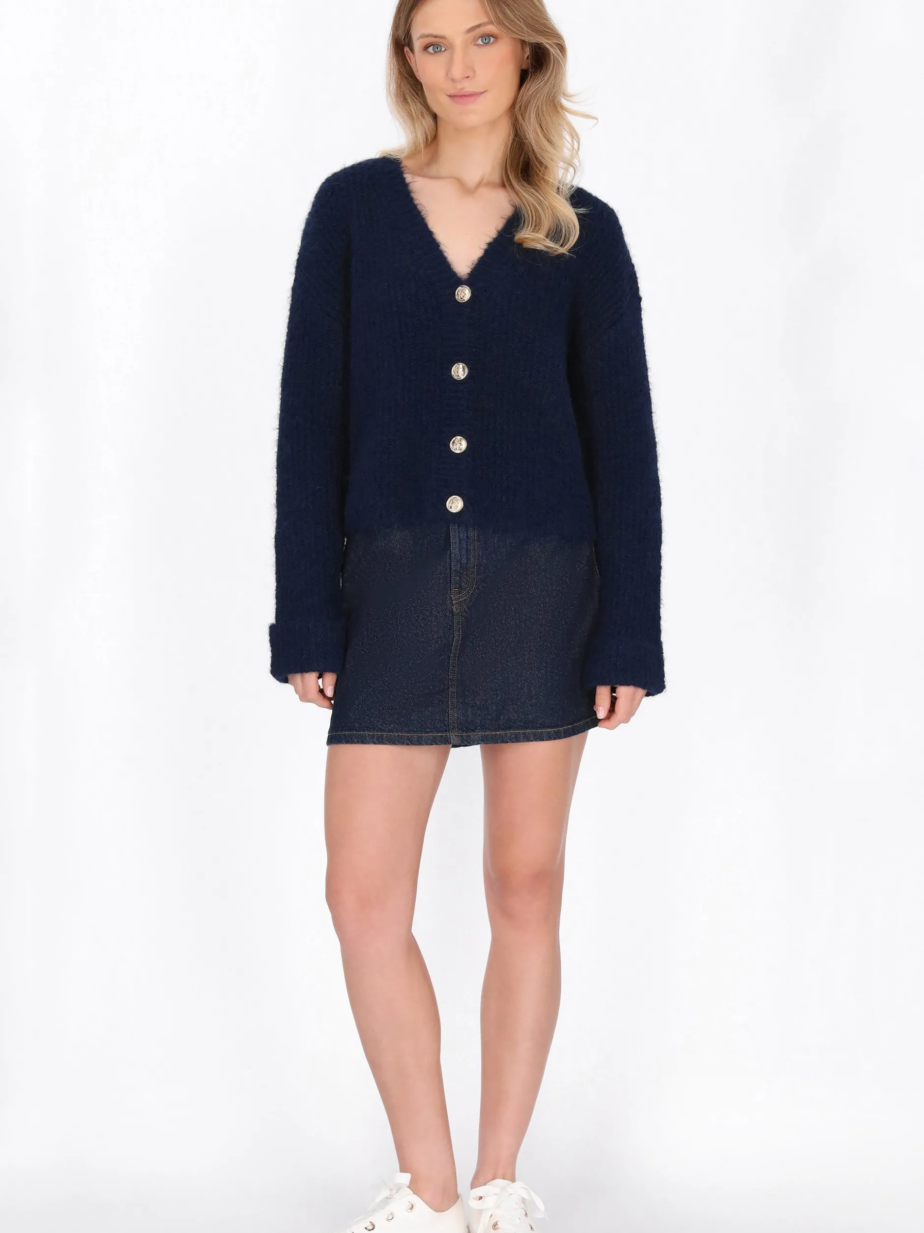 Dreimaster Damen Strickjacke in marine